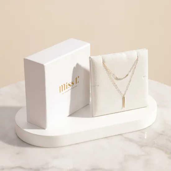Miss L' by L'azurde Slim Diamonds Layered Women's Necklace