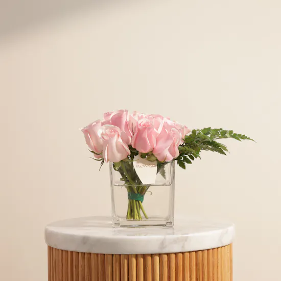Light Pink Roses Vase