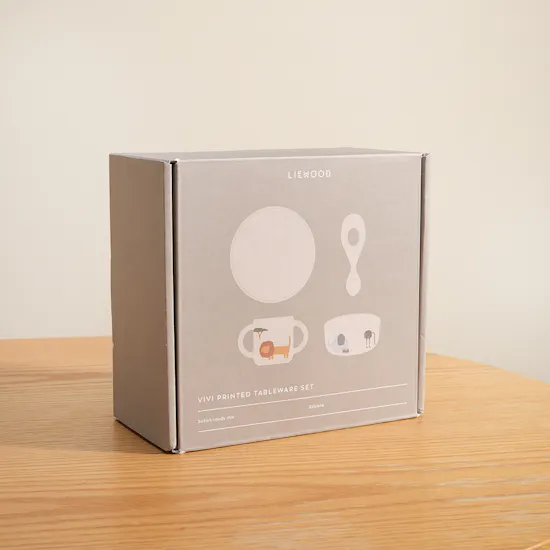 Peek A Boo Liewood Vivi Silicone Safari Tableware Set