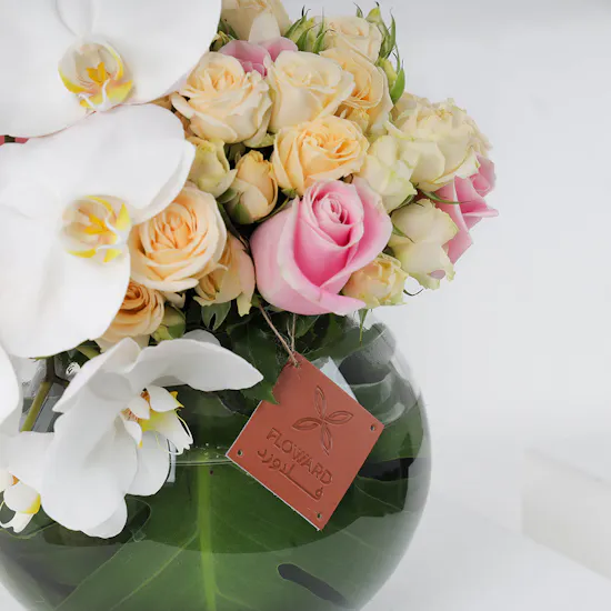 Peach Sunset | Glass Vase