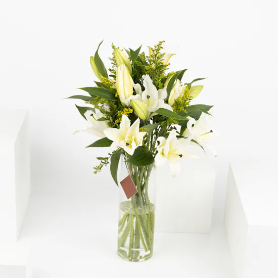 White Lilies | Cylinder Vase