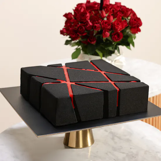 Dinara Kasko Block Cake | Happy Birthday Heartful Flowers