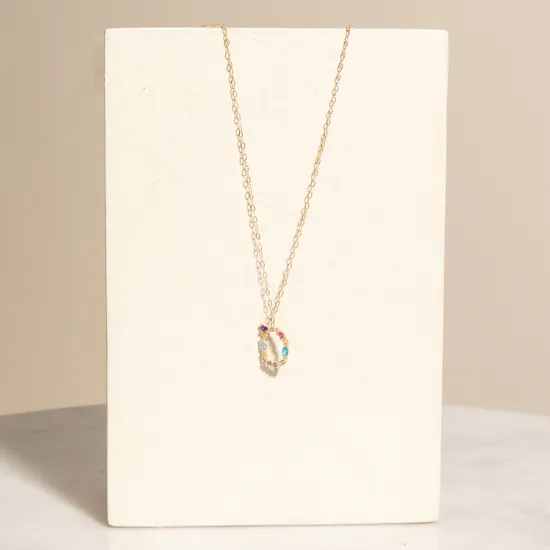 L'azurde Letter D Shaped Necklace
