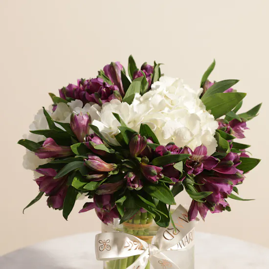 Floward Chocolate Round Glass Tray | Gleaming Flower Vase