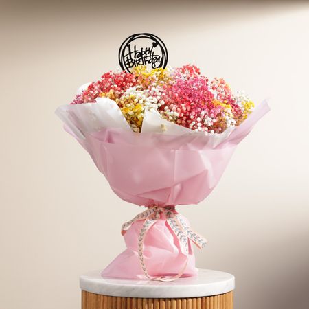 Birthday Colourful Gypsophila | Flowers Bouquet
