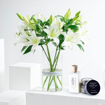 ِِِAtyab Al Marshoud Marshoud Set | White Lilies