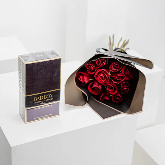 Bad Boy Dazzling Garden Carolina Herrera for Men 100ml | Red Roses