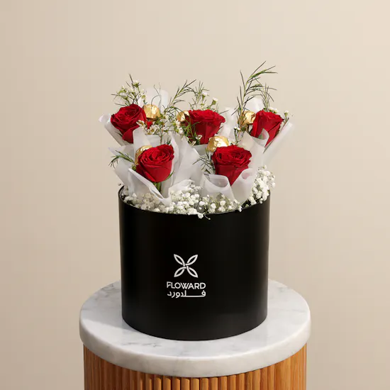 Floward Gold Chocolate Box | Romantic Flowers