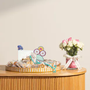 Voila Mouled Sweets Sadaf Tray | Happiness Feelings Flowers