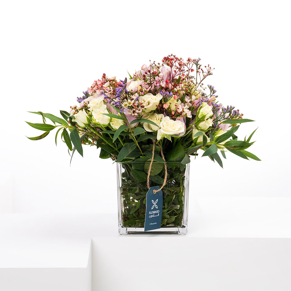Glowie Flowers | Square Vase 
