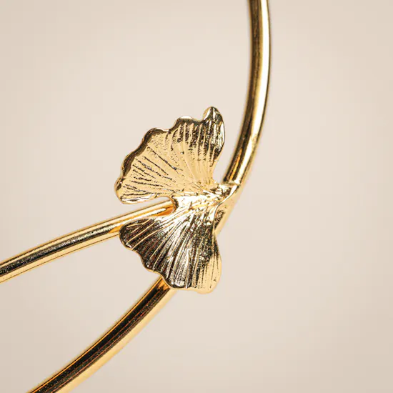 Lynyer Gold-plated Twisted Flora Pearl Necklace