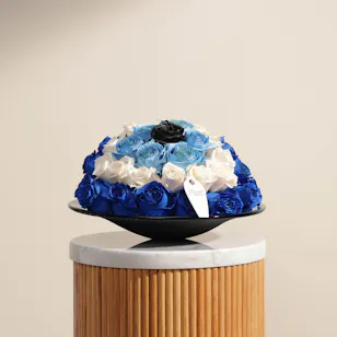 Evil Eye Roses blue Tray