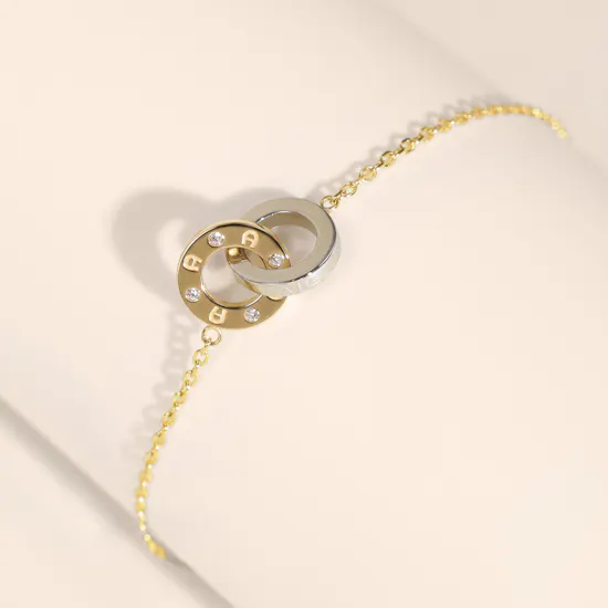Aigner Fashion Silver and Gold Women's Bracelet