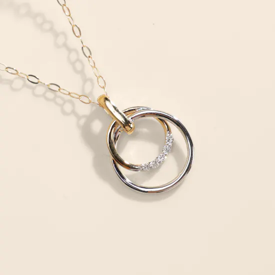 Miss L' by L'azurde Circle of Love Diamond Women's Necklace