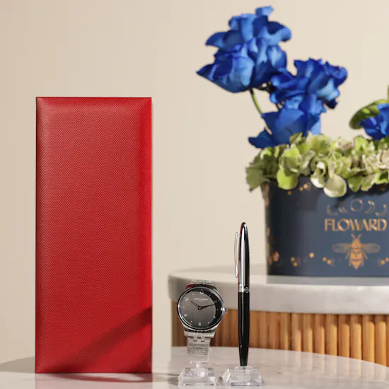 Pierre Cardin Watch & Pen Set | Unique Flowers