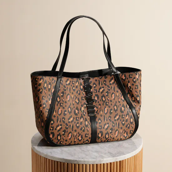 Cavalli Class Alessandra Leopard Shopper Bag