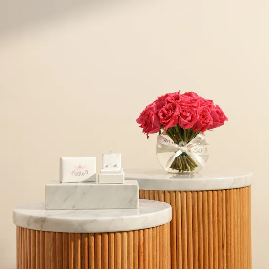 Baby Fitaihi Baby Earrings | Fuchsia Splendor Vase