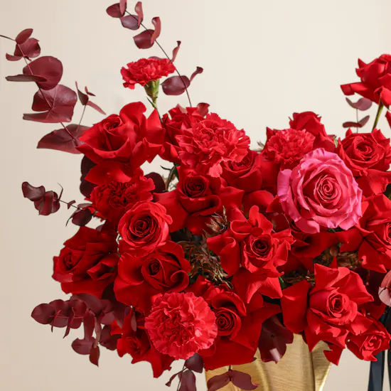Ruby Splendor Flower Vase