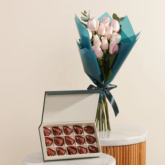 Floward Pecan Salted Caramel Small Chocolate Box | Uplifting Flower