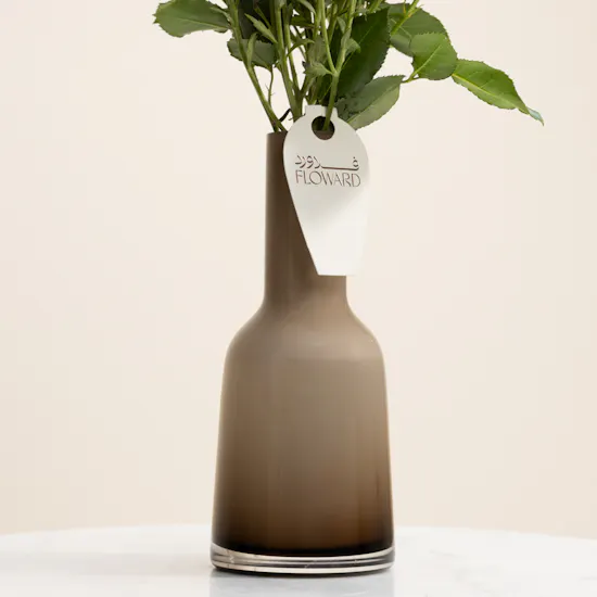 Amber Glow Flowers Vase
