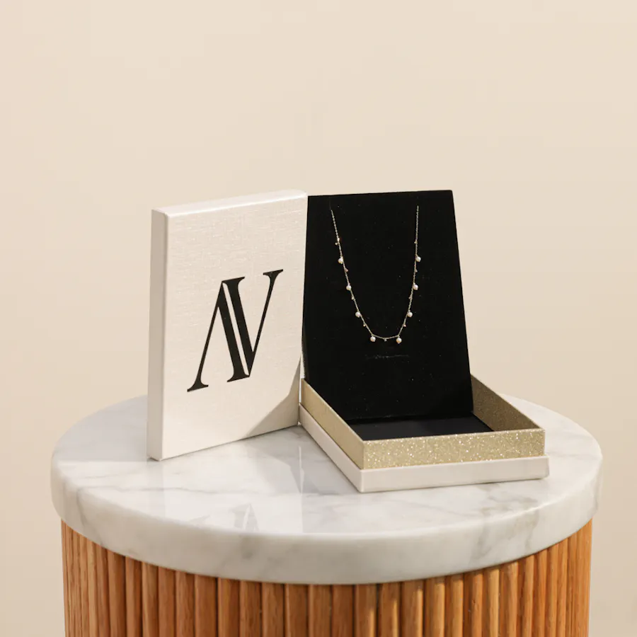 AV Jewelry Yellow Gold and Freshwater Pearl Choker 2