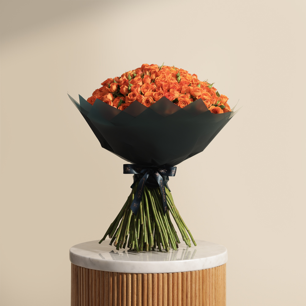 Orange Beauty | 100 Baby Rose Bouquet
