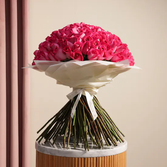 Fuchsia Bliss Bouquet | 150 Roses