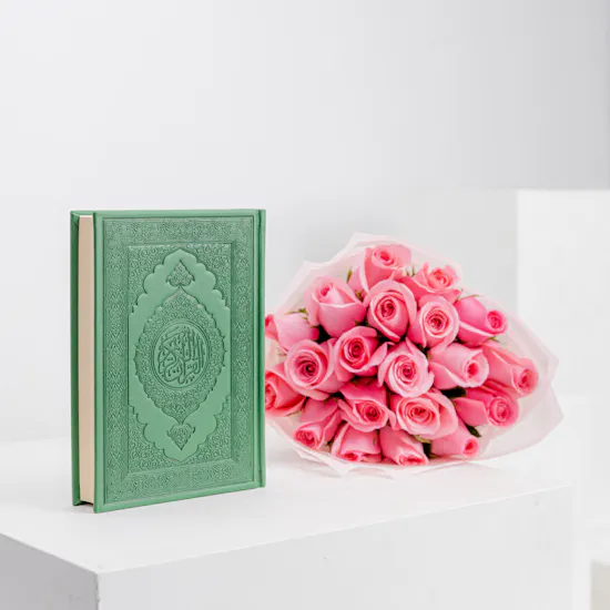 Green Quran from Tip Of The Day | Rose Bouquet