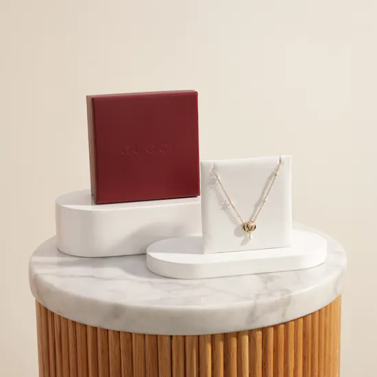 Gucci GG Marmont Gold Tone Plated Pendant Necklace