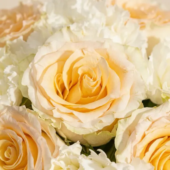 Dreamy White and Peach Flower Vase