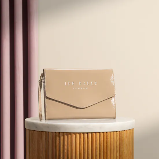 Ted Baker Crinkie Crinkle Icon Beige Pouch