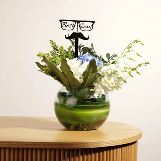 Best Dad Flowers Vase