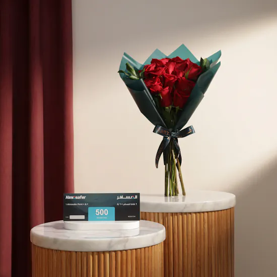 Almosafer 500 Points Gift Card | The Language of Love Roses Bouquet