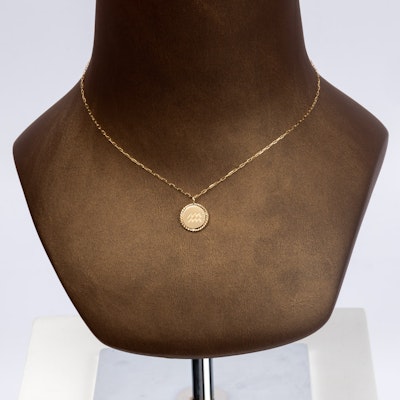 Midad Aquarius horoscope necklace | 18k Gold | with Dimonds