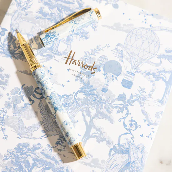 Harrods Angelic Blue Pen and Notebook Set