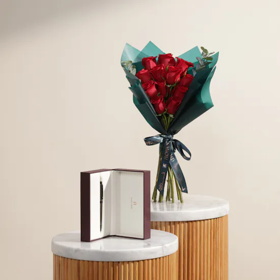 Aigner Monzio Black Men's Pen | Golden Celebrations Flowers