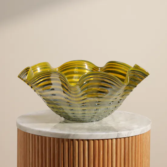 Floward Yellow Glass Vase
