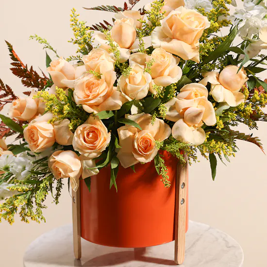 Peach Paradise | Metal Vase