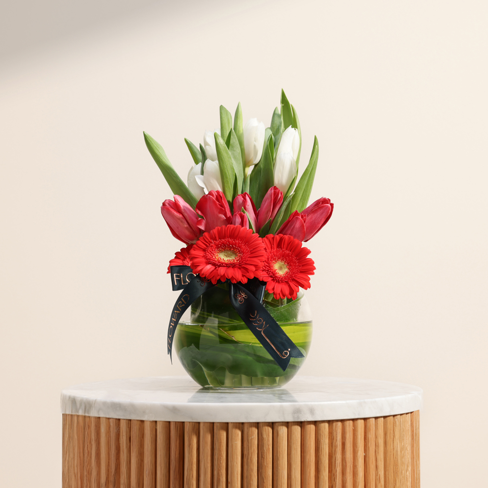 فازة زهور تاج الجمال