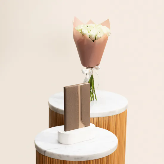 Atom Caramel Pro Notebook | Delight Flowers bouquet