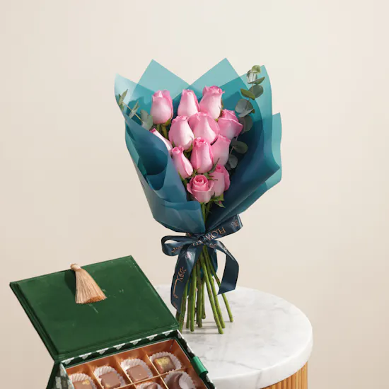 Forrey and Galland Dates and Chocolate Green Box | Light of Flowers