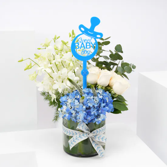 Enchanting Petals | Baby Boy Vase