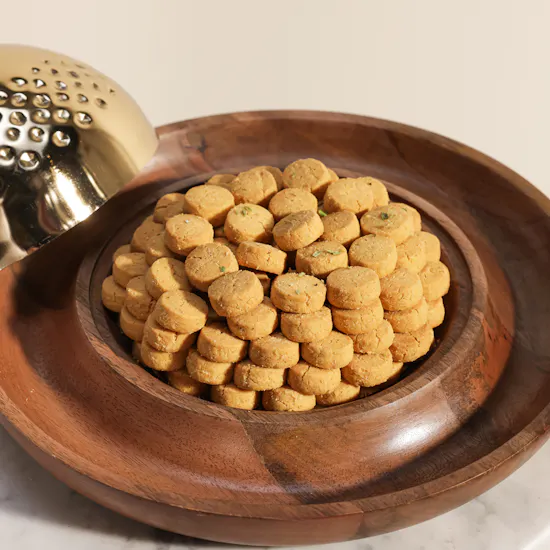 Nuts and More Guriabah Royal Wooden Tray with Golden Lid