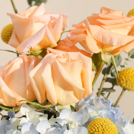 Ghazl Chocolatier Happy Birthday Mini Box | Calm Petal Harmony Flowers Vase
