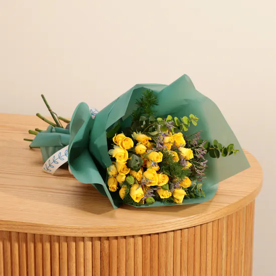 Golden Congrats | Bright Flowers