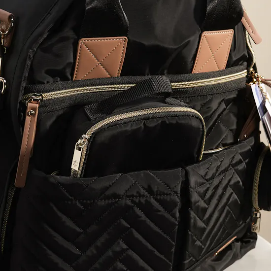 Skip Hop Black 6-in-1 Diaper Backpack