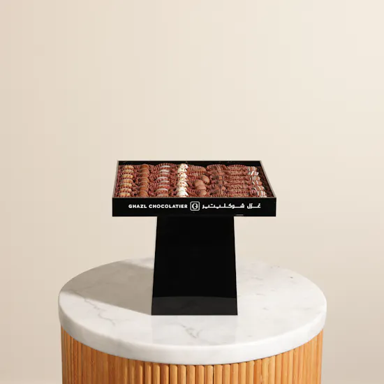 Ghazl Chocolatier Luxury Chocolate Tray with Stand