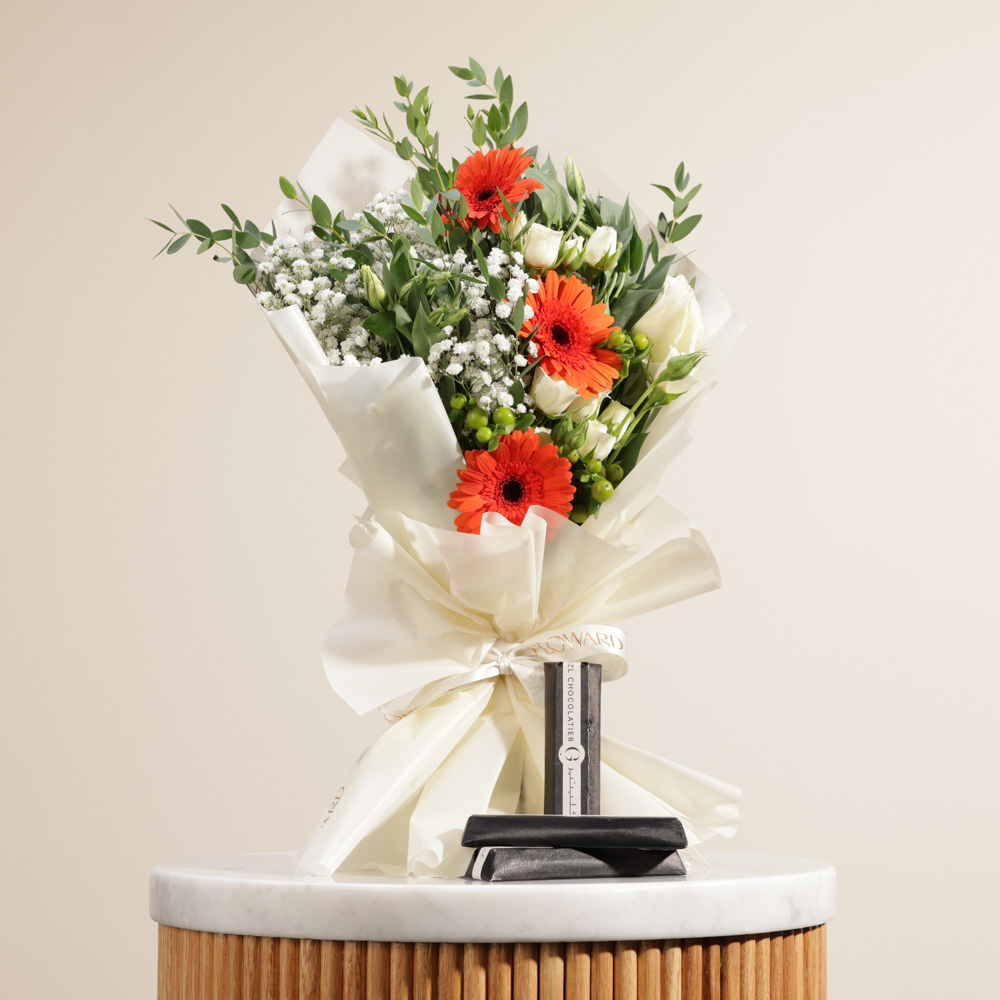 Ghazl Chocolate Kunafa Pistachio Bars | Bright Moments Bouquet