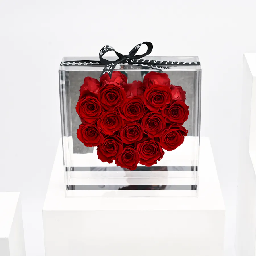 Preserved Red Roses | Acrylic Box 1