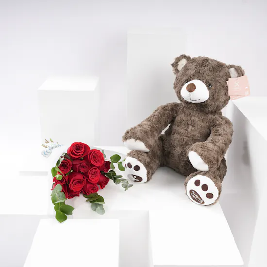 Brown Teddy Bear | Sparkle of Roses